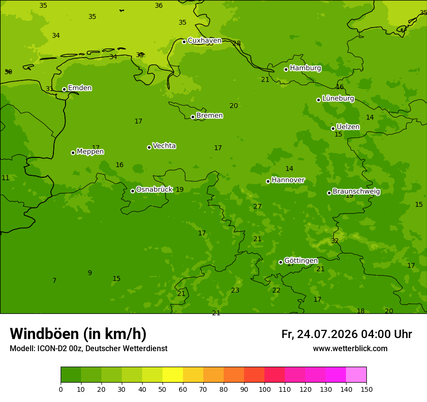 Maximale Windböen