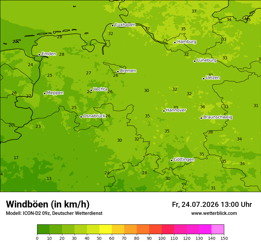 Maximale Windböen