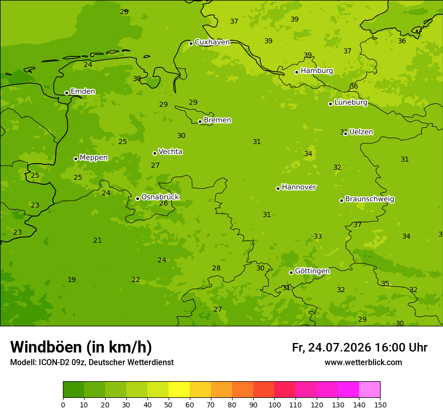 Maximale Windböen