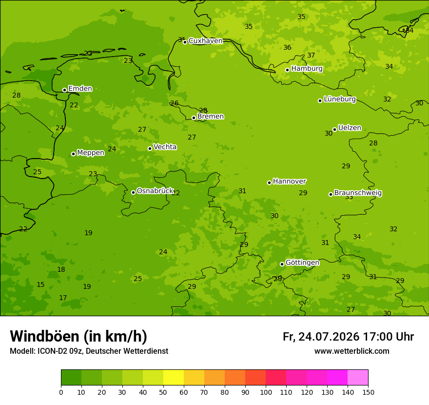 Maximale Windböen