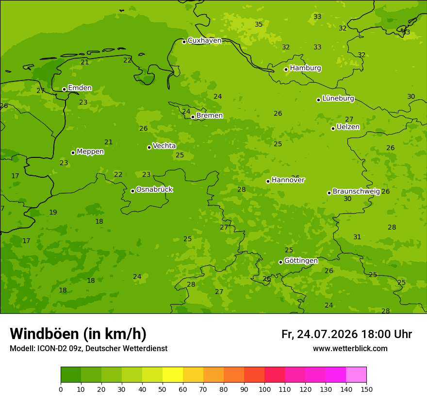Maximale Windböen