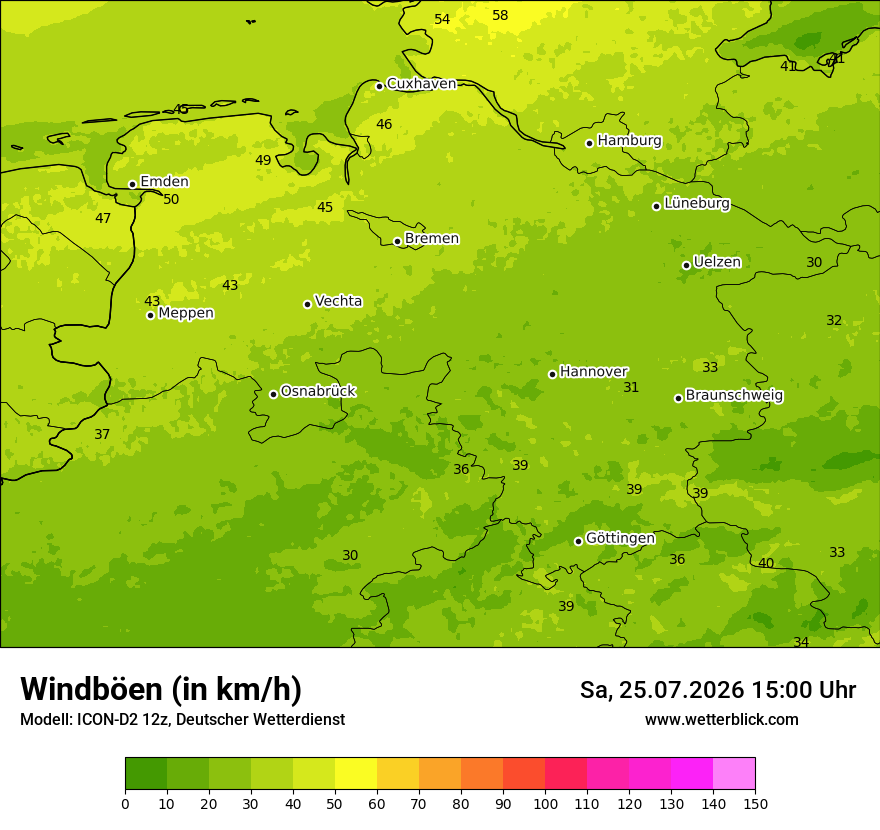 Maximale Windböen