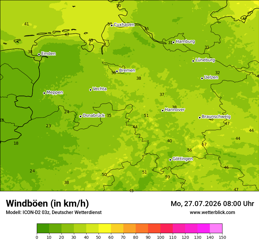 Maximale Windböen