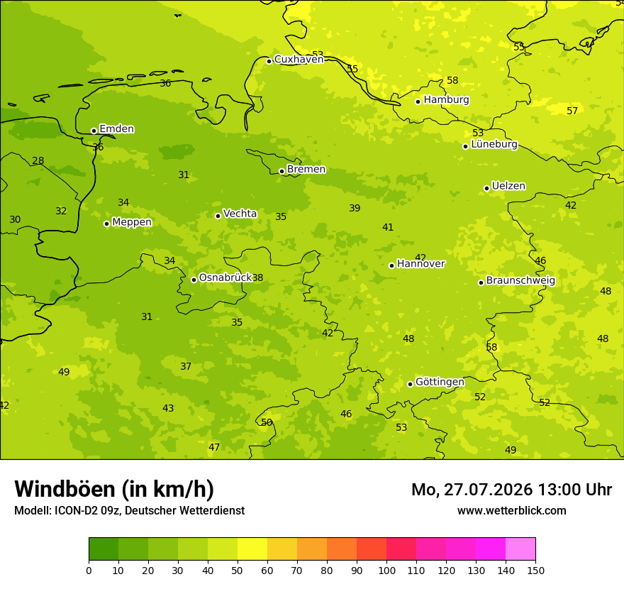 Maximale Windböen