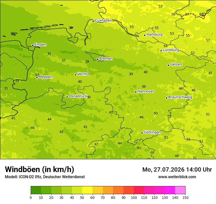 Maximale Windböen
