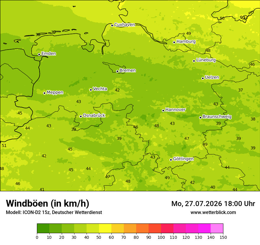 Maximale Windböen