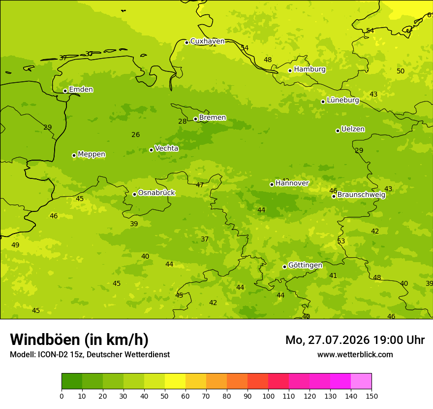 Maximale Windböen
