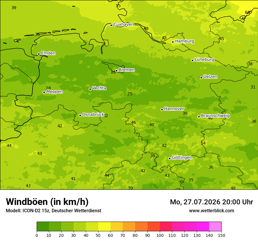 Maximale Windböen
