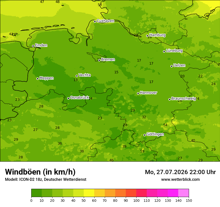 Maximale Windböen