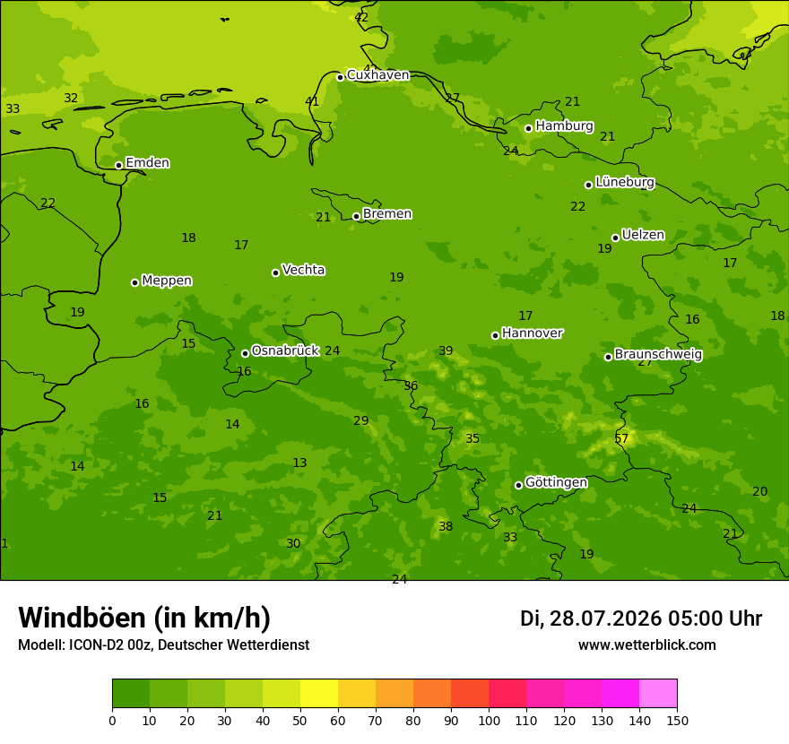 Maximale Windböen