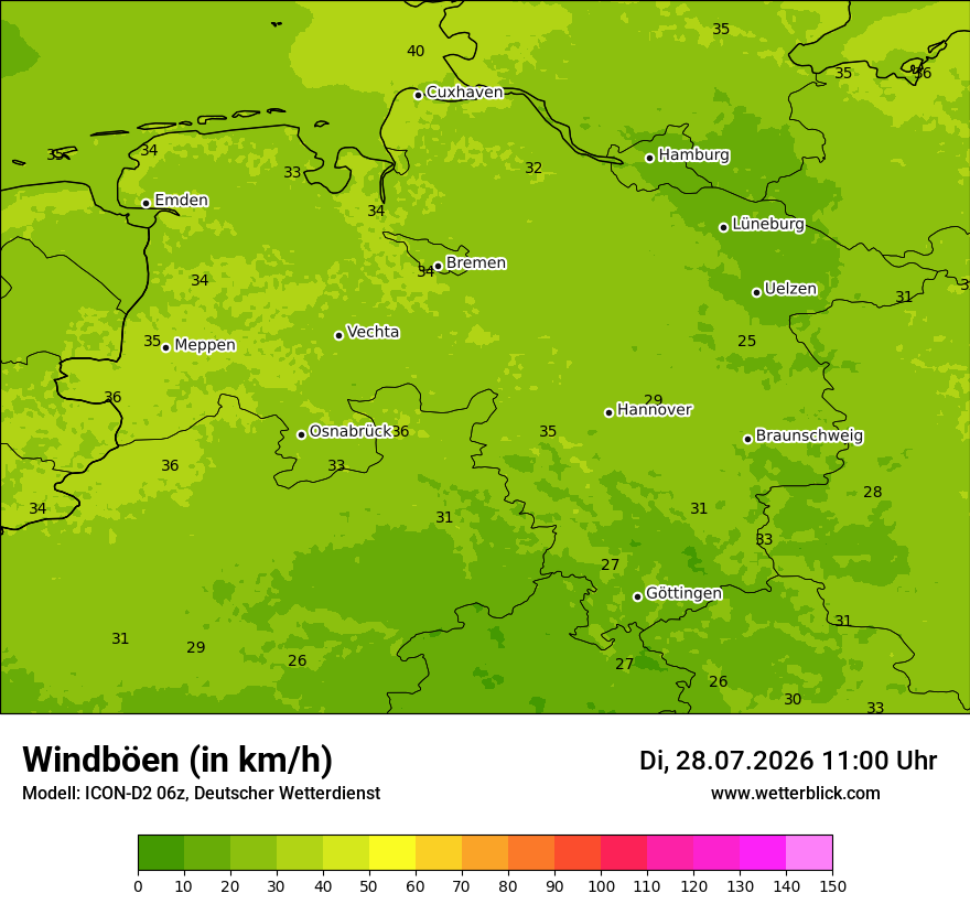 Maximale Windböen