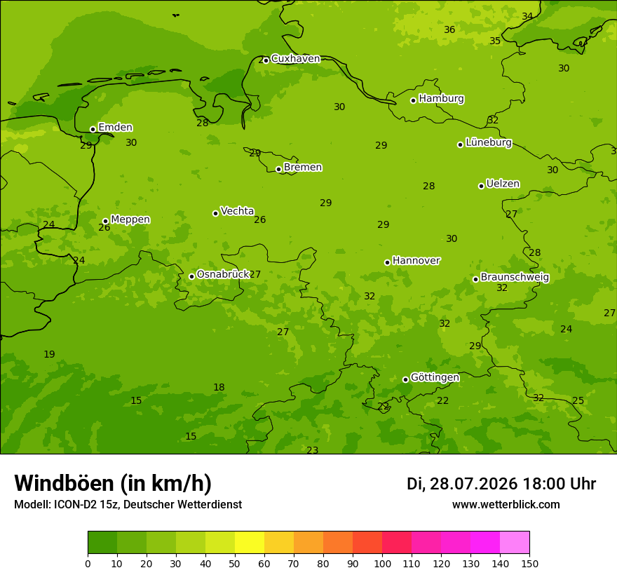 Maximale Windböen