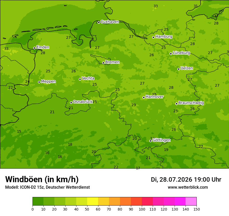 Maximale Windböen