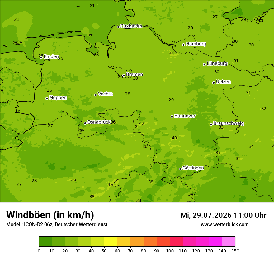 Maximale Windböen