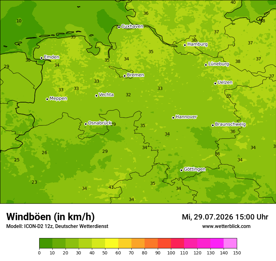 Maximale Windböen
