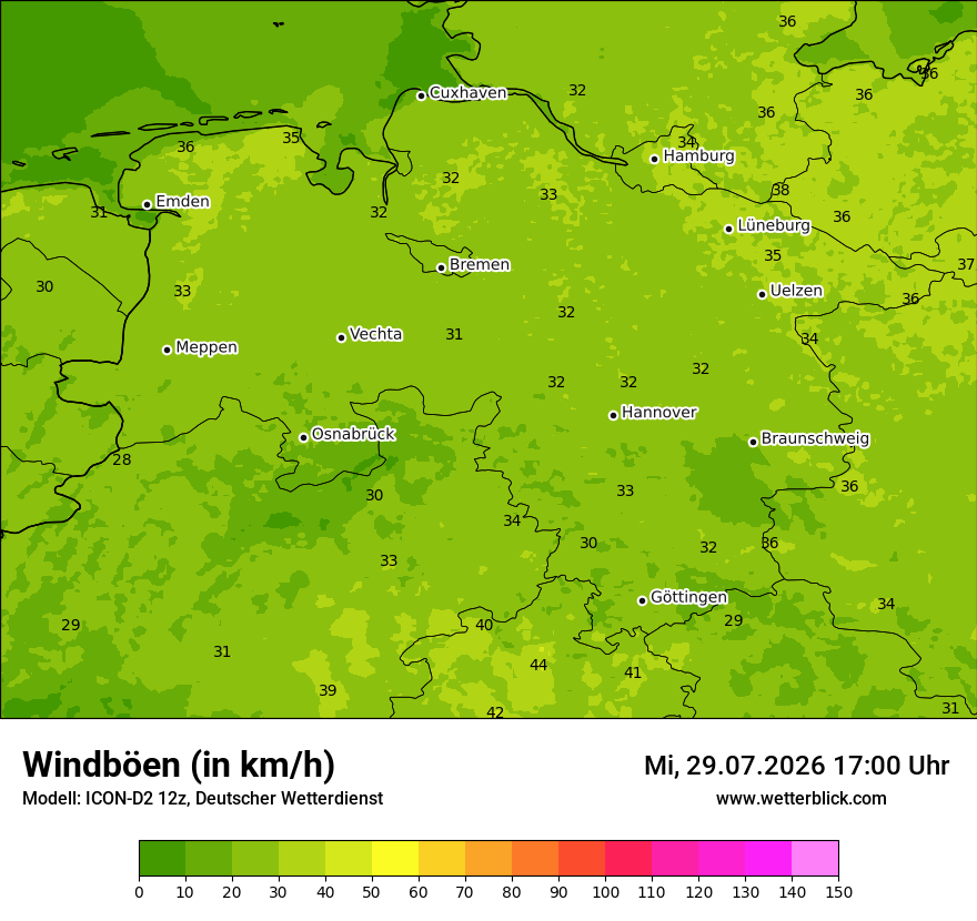 Maximale Windböen