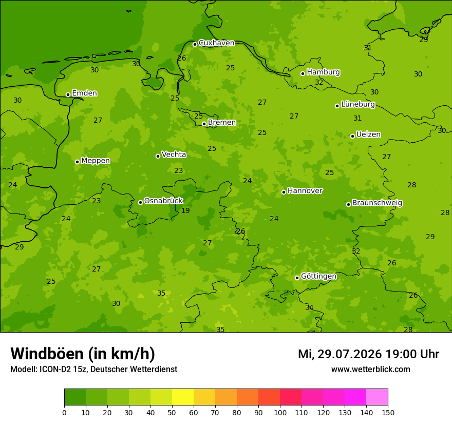 Maximale Windböen