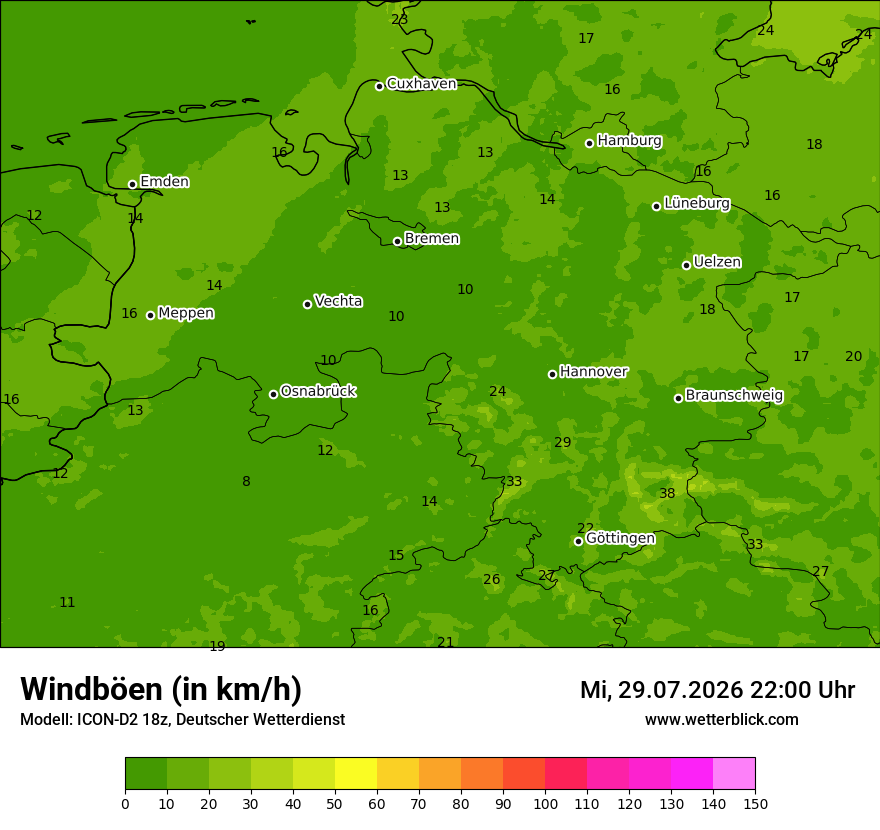 Maximale Windböen