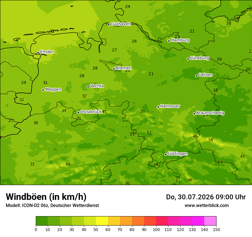 Maximale Windböen