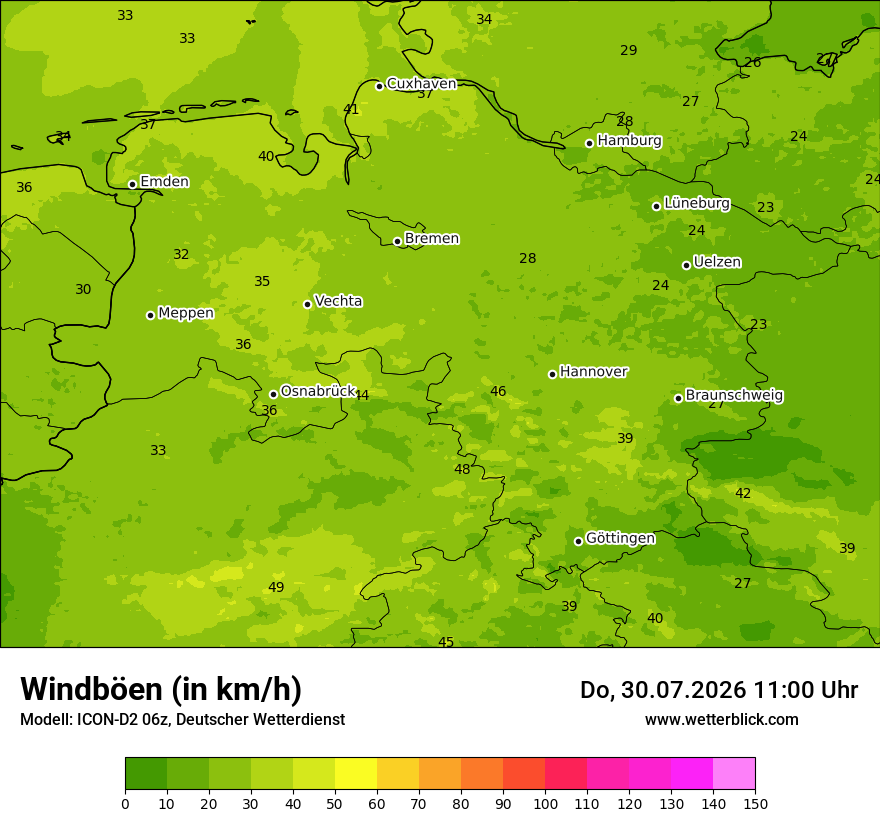 Maximale Windböen