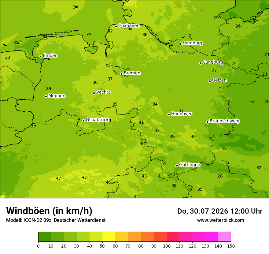 Maximale Windböen