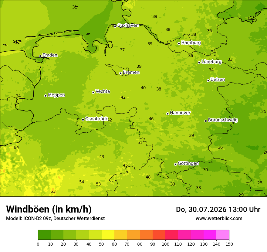 Maximale Windböen