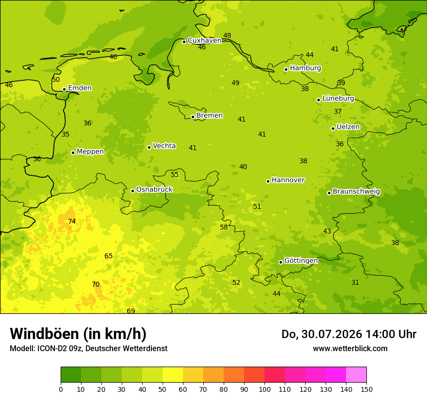 Maximale Windböen