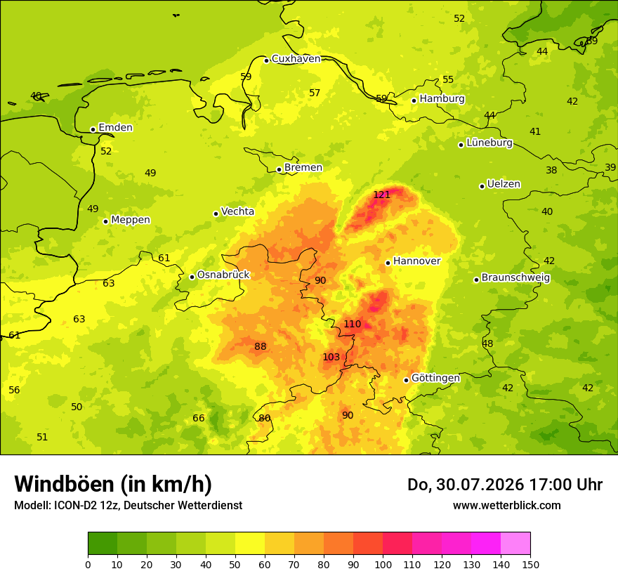 Maximale Windböen