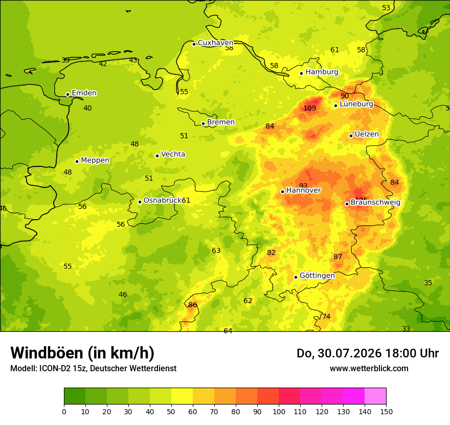 Maximale Windböen