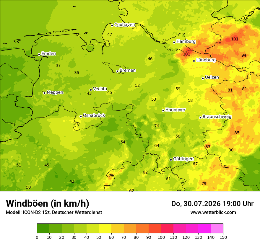 Maximale Windböen