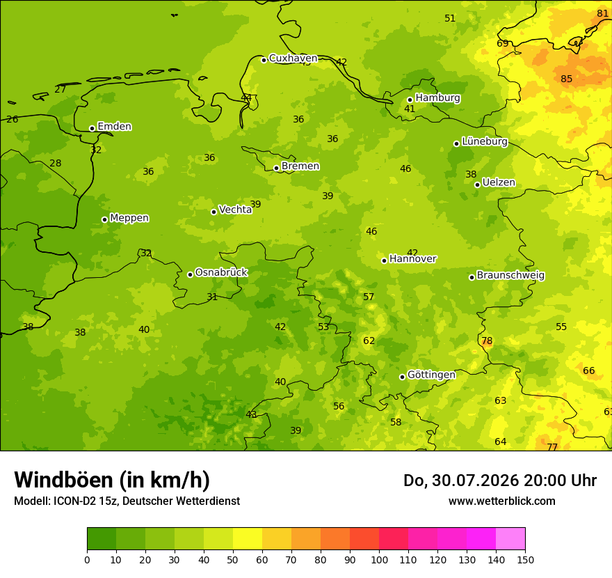 Maximale Windböen