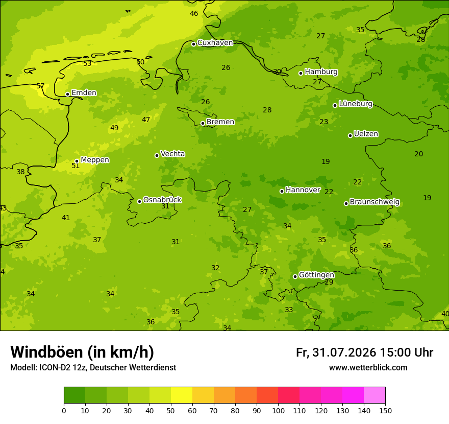 Maximale Windböen