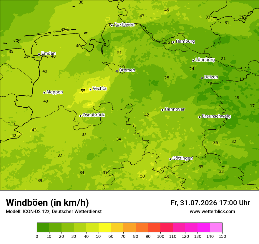 Maximale Windböen