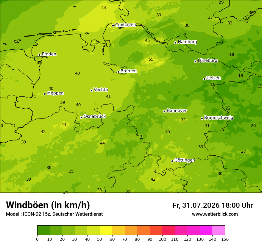 Maximale Windböen