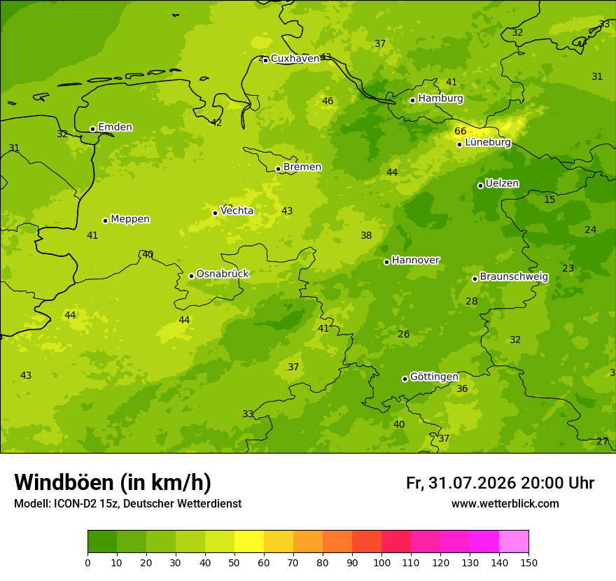Maximale Windböen