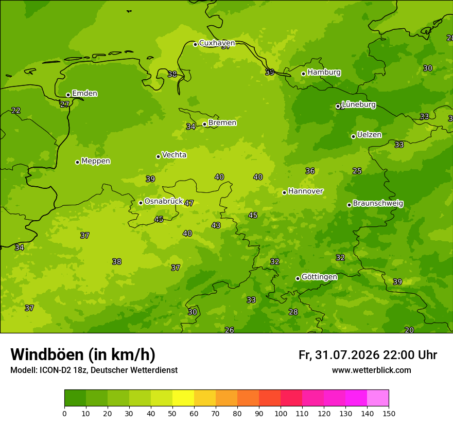 Maximale Windböen