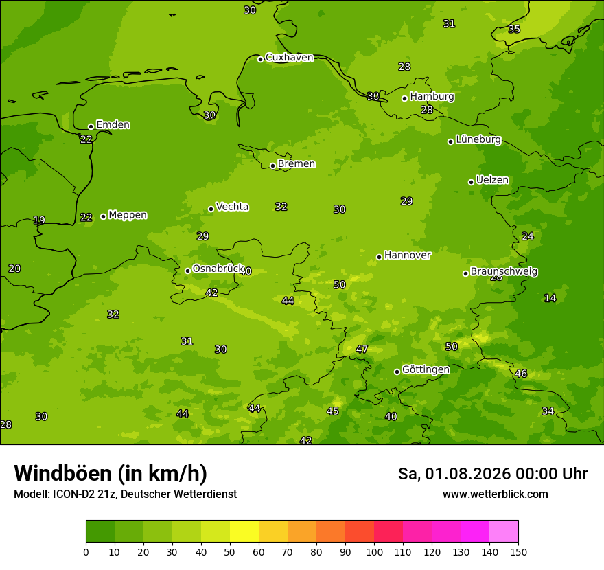 Maximale Windböen