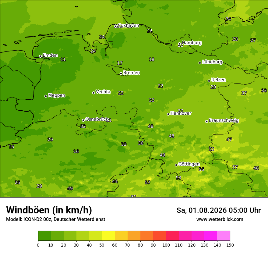 Maximale Windböen