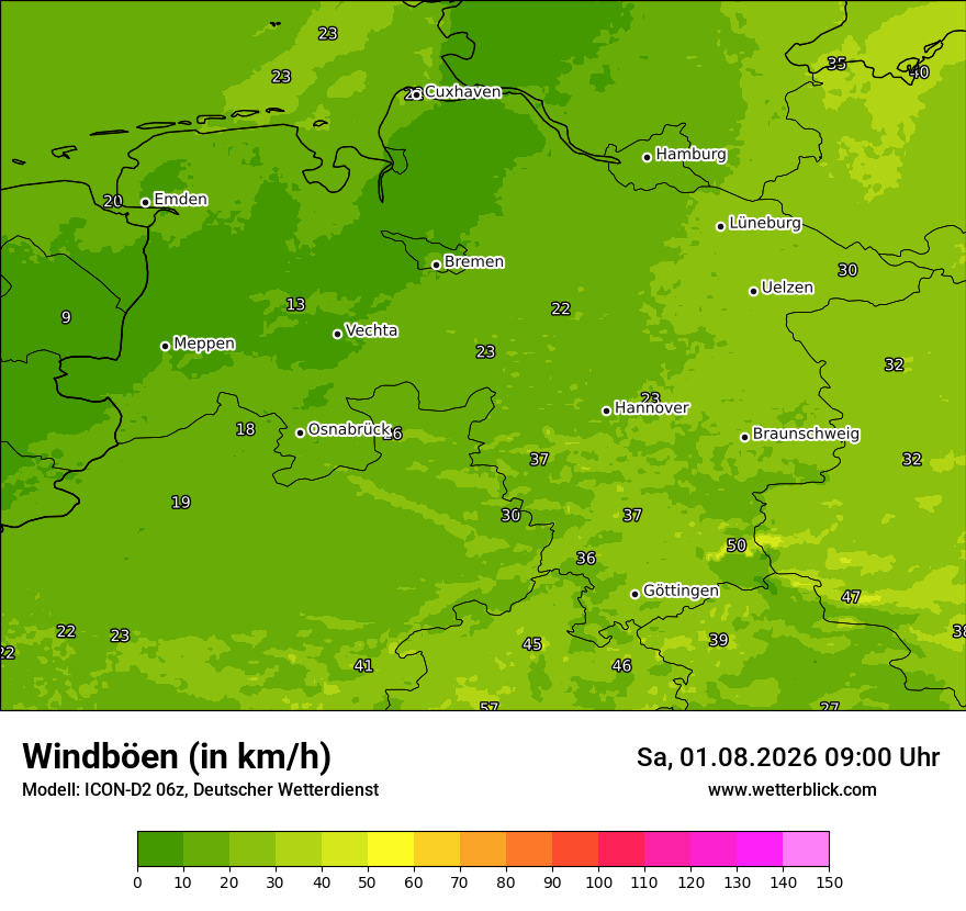 Maximale Windböen