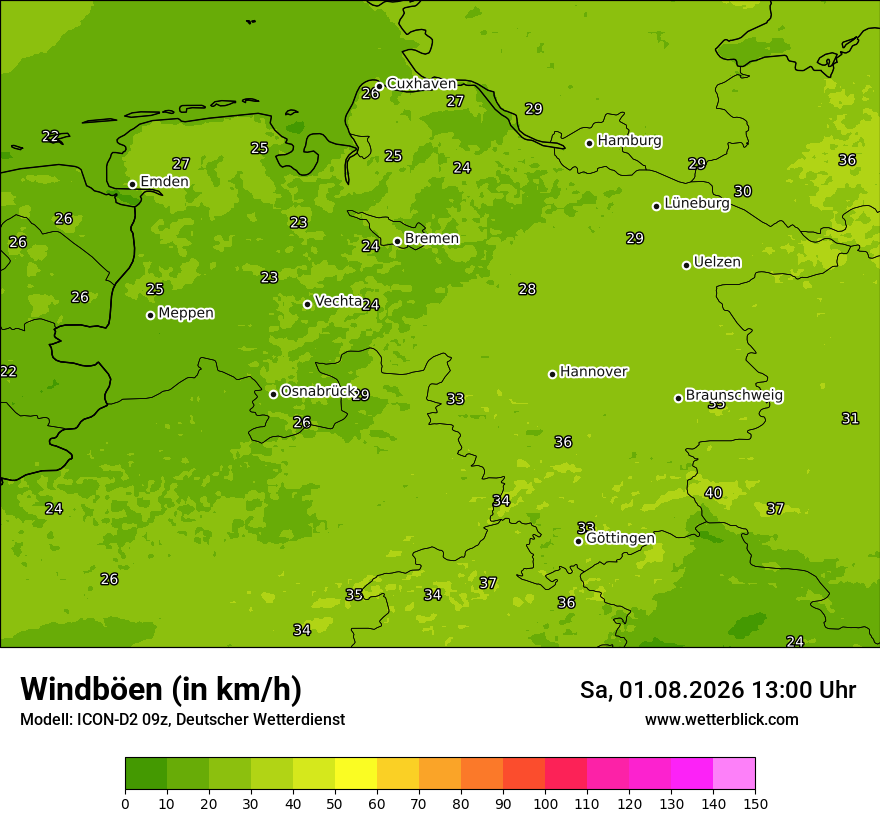 Maximale Windböen