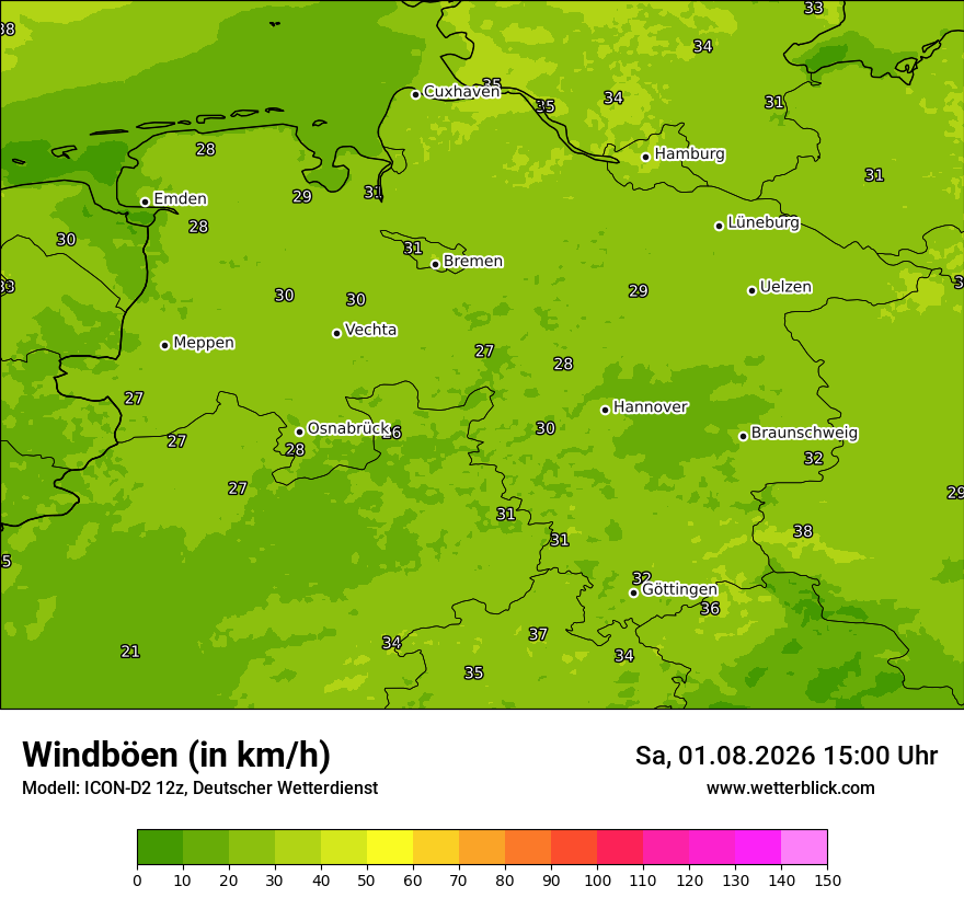 Maximale Windböen
