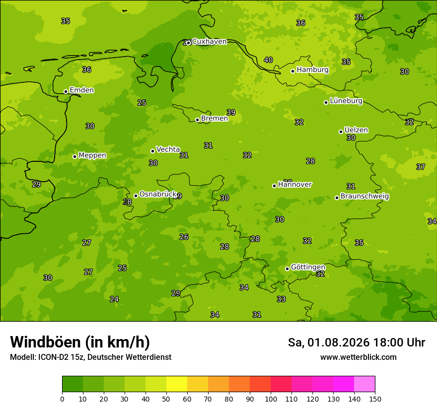 Maximale Windböen