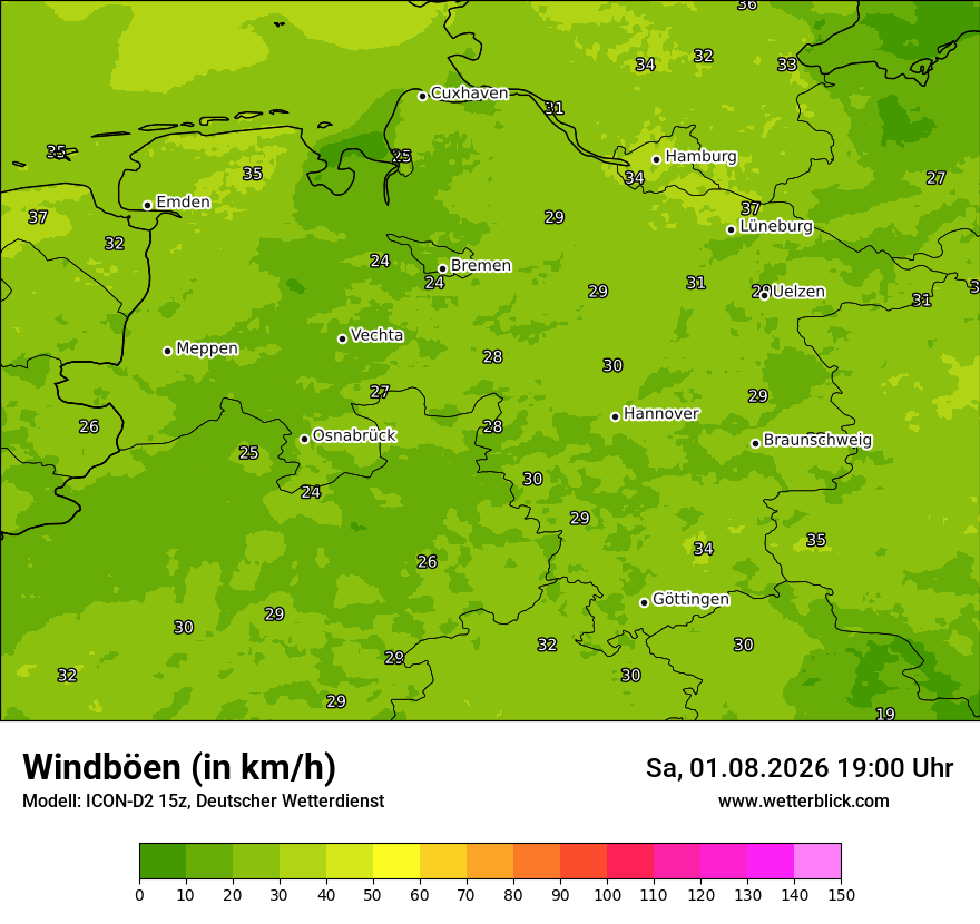 Maximale Windböen