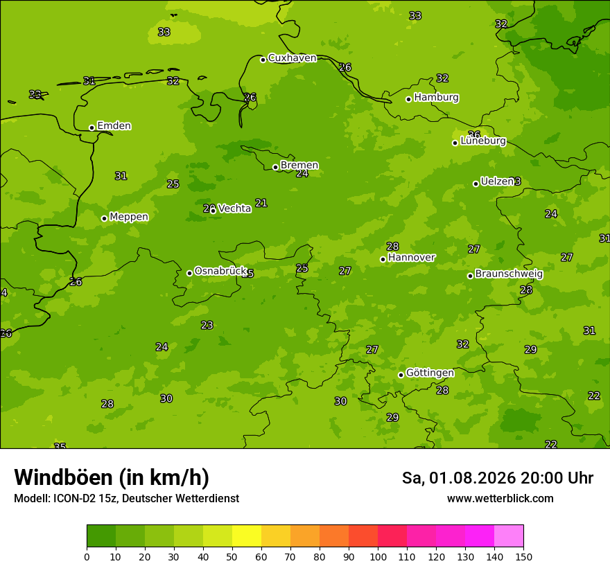 Maximale Windböen