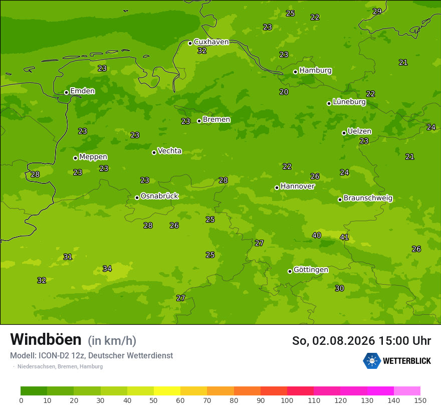 Maximale Windböen