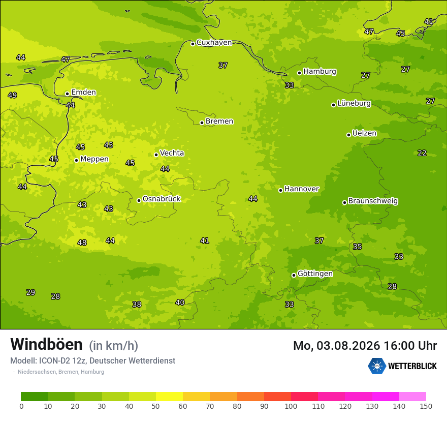Maximale Windböen