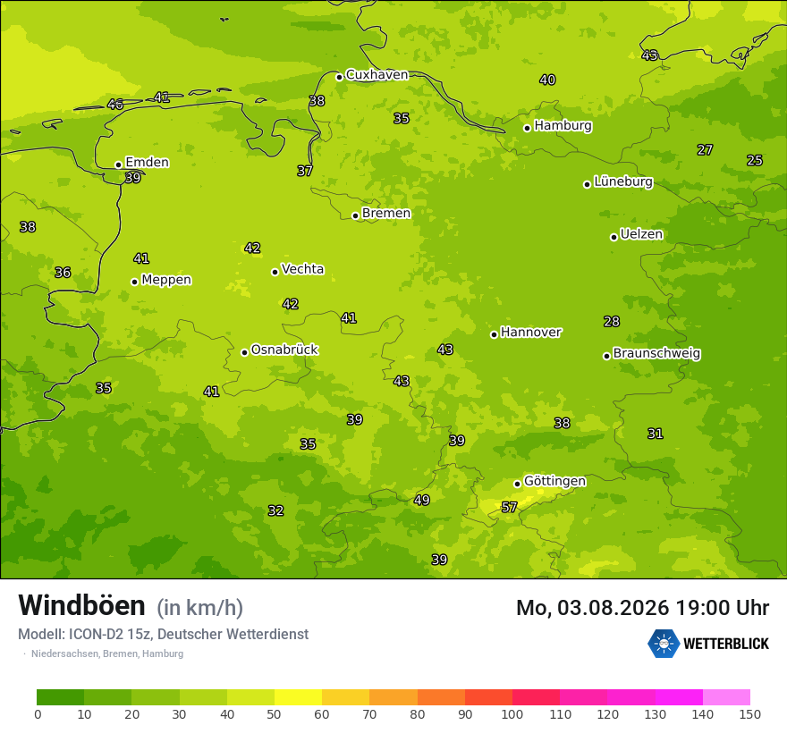 Maximale Windböen
