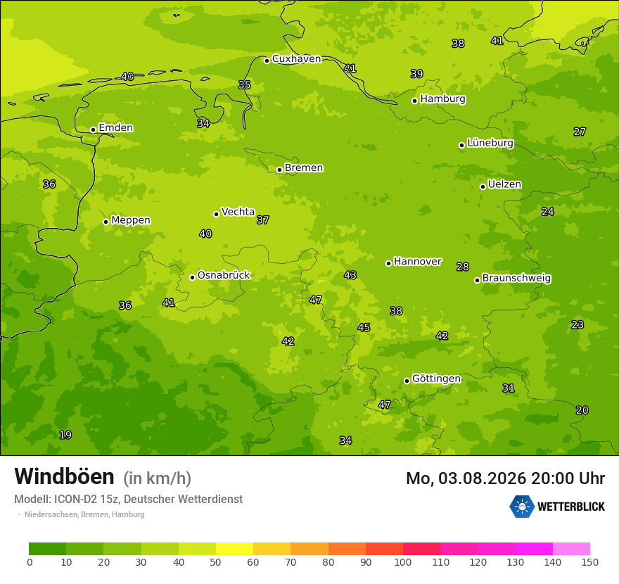 Maximale Windböen