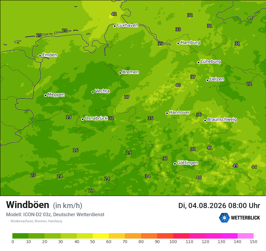 Maximale Windböen