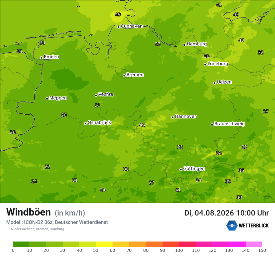 Maximale Windböen